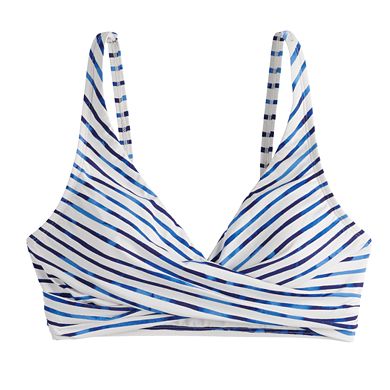 Women's Apt. 9® Striped Surplice Bikini Top