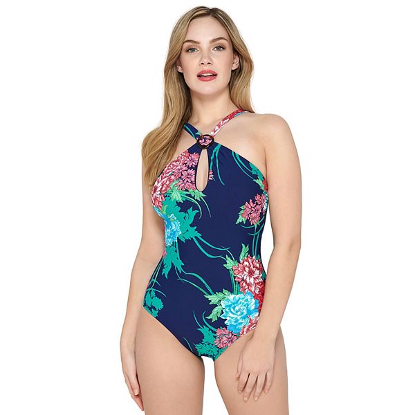 Women s Apt. 9 Keyhole Halter One Piece Swimsuit