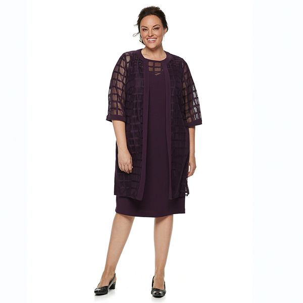 Plus Size Maya Brooke Sheath Evening Dress & Georgette Jacket Set