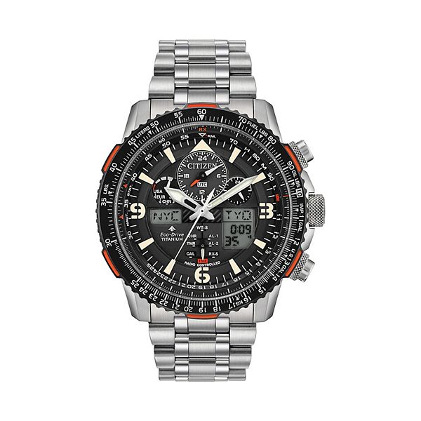 Citizen Eco-Drive Men's Promaster Skyhawk A-T Super Titanium Atomic  Chronograph Watch - JY8108-53E