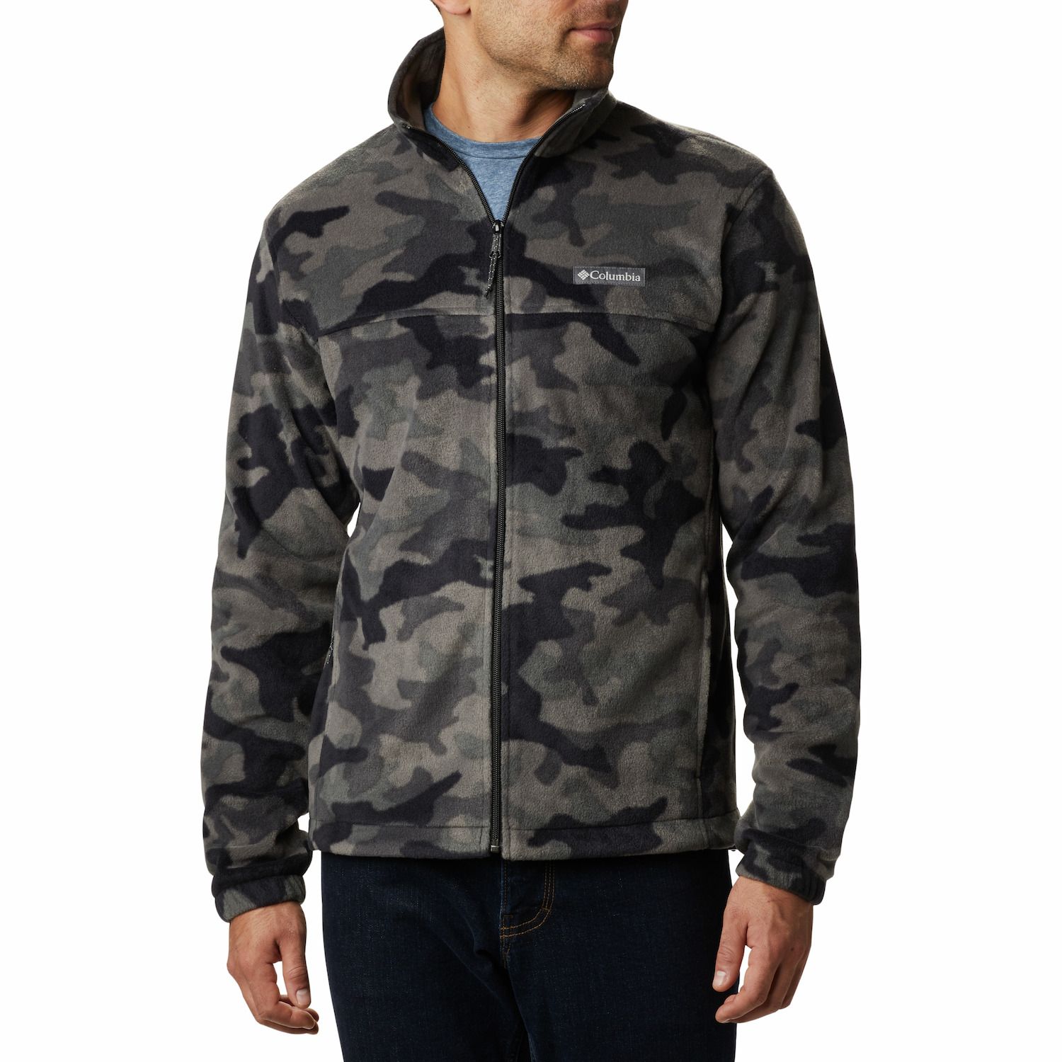 columbia men's steens mountain print fleece jacket