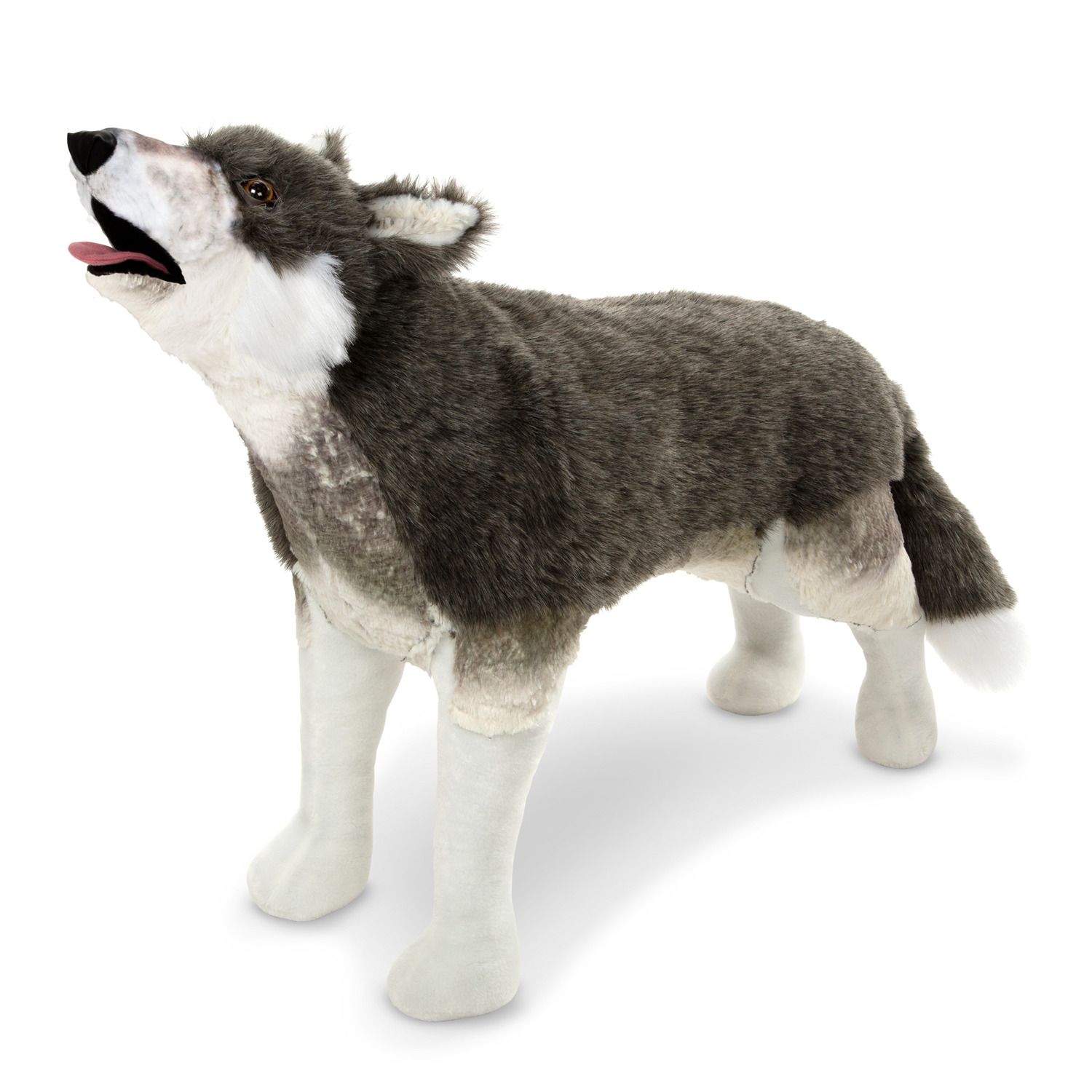 gray wolf stuffed animal