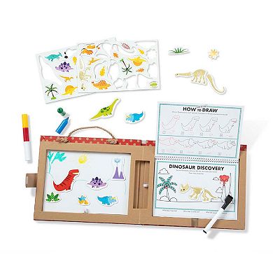 Melissa & Doug Natural Play: Play, Draw, Create Reusable Drawing & Magnet Kit - Dinosaurs