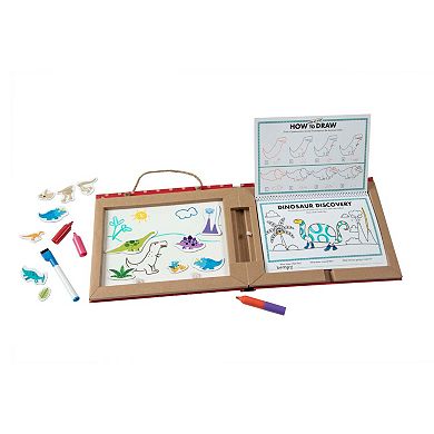 Melissa & Doug Natural Play: Play, Draw, Create Reusable Drawing & Magnet Kit - Dinosaurs