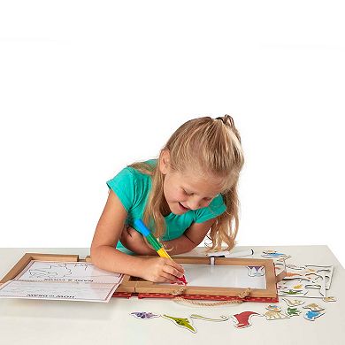 Melissa & Doug Natural Play: Play, Draw, Create Reusable Drawing & Magnet Kit - Dinosaurs