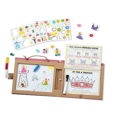 Melissa & Doug Natural Play: Play, Draw, Create Reusable Drawing & Magnet Kit - Princesses