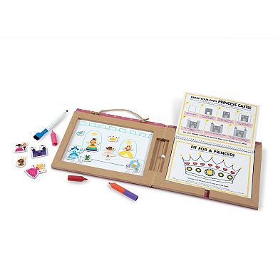 Melissa & Doug Natural Play: Play, Draw, Create Reusable Drawing & Magnet Kit - Princesses