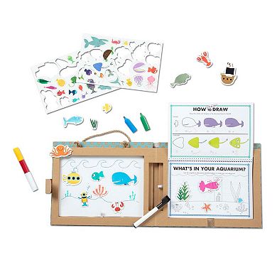 Melissa & Doug Natural Play: Play, Draw, Create Reusable Drawing & Magnet Kit - Ocean