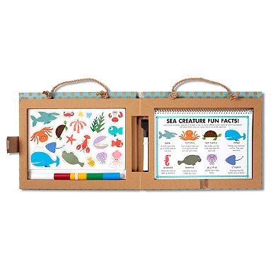 Melissa & Doug Natural Play: Play, Draw, Create Reusable Drawing & Magnet Kit - Ocean