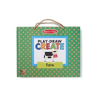 Melissa & Doug Natural Play: Play, Draw, Create Reusable Drawing & Magnet Kit - Farm