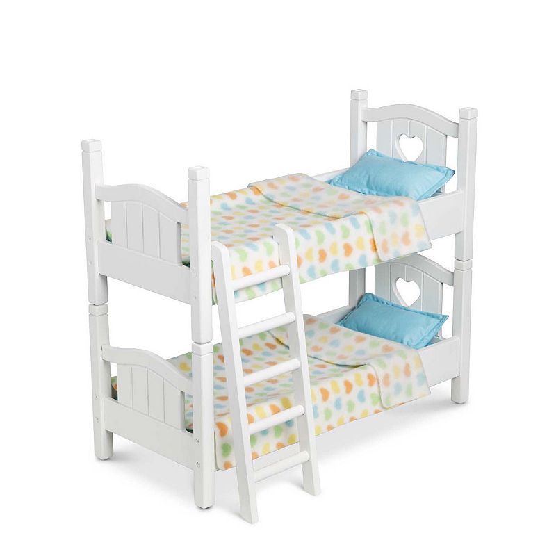 Melissa & Doug Mine to Love Wooden Play Bunk Bed for Dolls, Stuffed Animals