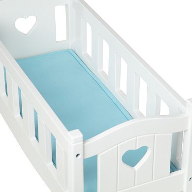 Melissa & Doug Mine to Love Wooden Play Cradle for Dolls, Stuffed Animals - White