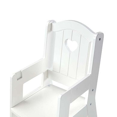 Melissa & Doug Mine to Love Wooden Play High Chair for Dolls, Stuffed Animals - White 