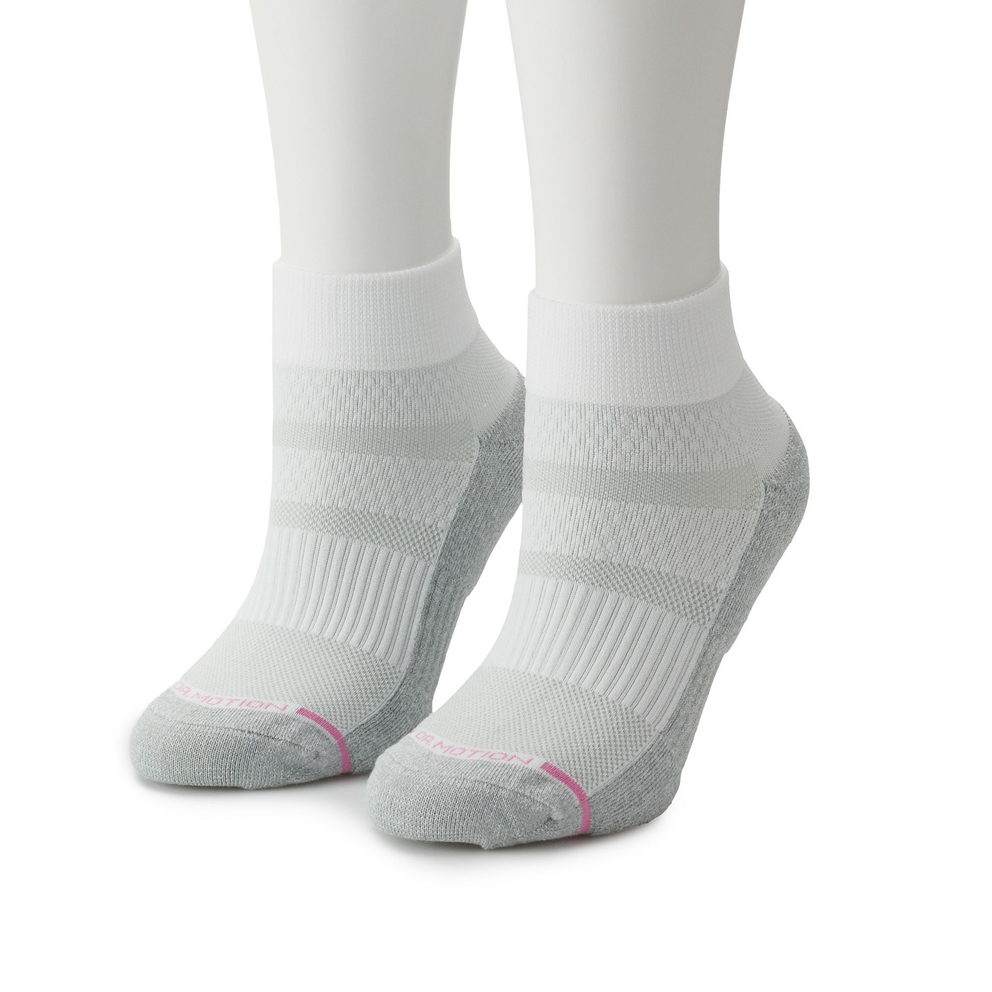 Womens Dr. Motion Everyday Compression Quarter Socks, Size: 9-11, White