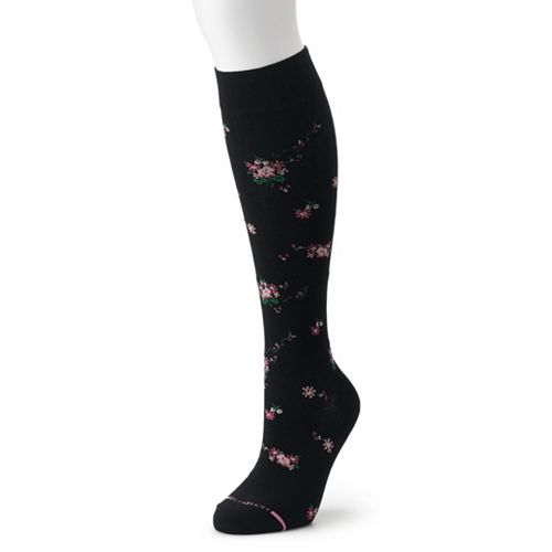 Women's Dr. Motion Everyday Floral Compression Knee-High Socks