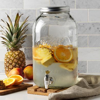 Mason Craft & More 3-Gallon Glass Mason Jar Drink Dispenser 