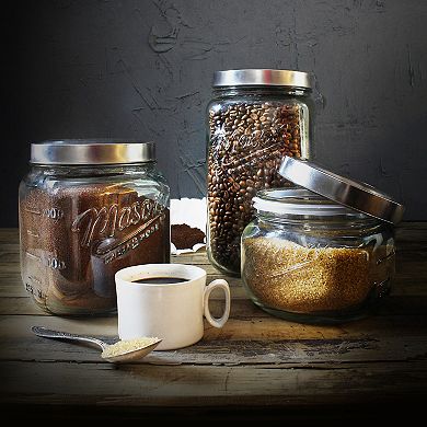 Mason Craft & More 3-pc. Mason Glass Jar Canister Set
