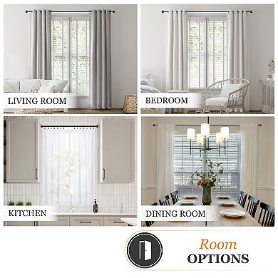Kenney Fast Fit Carey 5/8" Decorative Window Curtain Rod