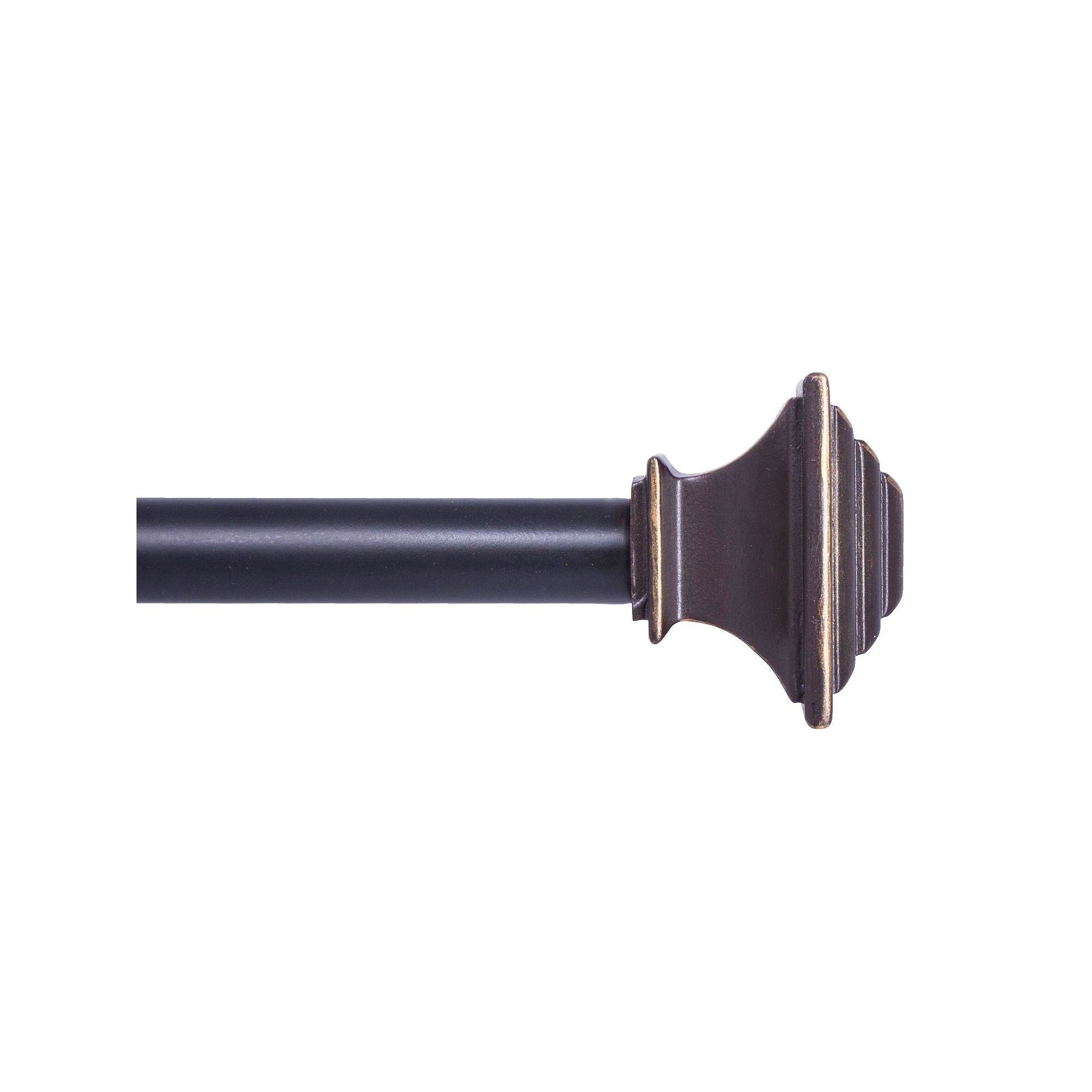 Kenney Fast Fit Mission 5/8 Decorative Window Curtain Rod, Oil Rubbed Br