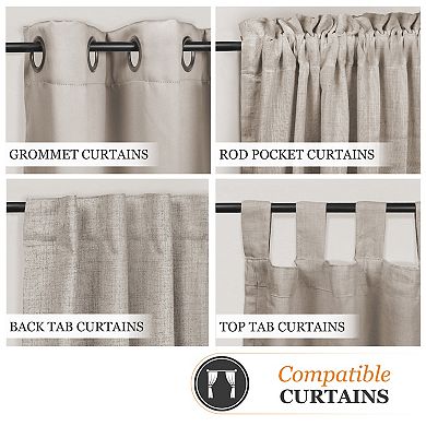 Kenney Fast Fit Jamey 5/8" Decorative Window Curtain Rod