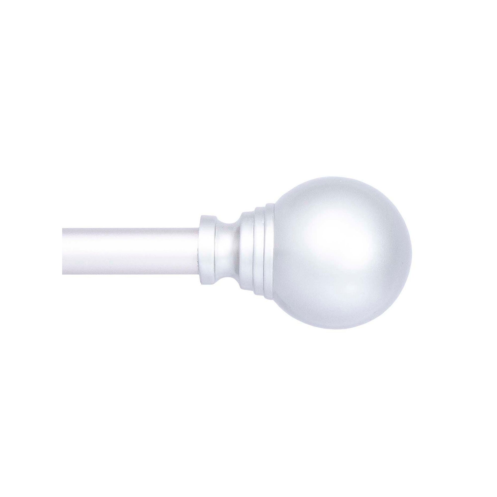 Kenney Fast Fit Dryden 5/8 Decorative Window Curtain Rod, Satin Nickel