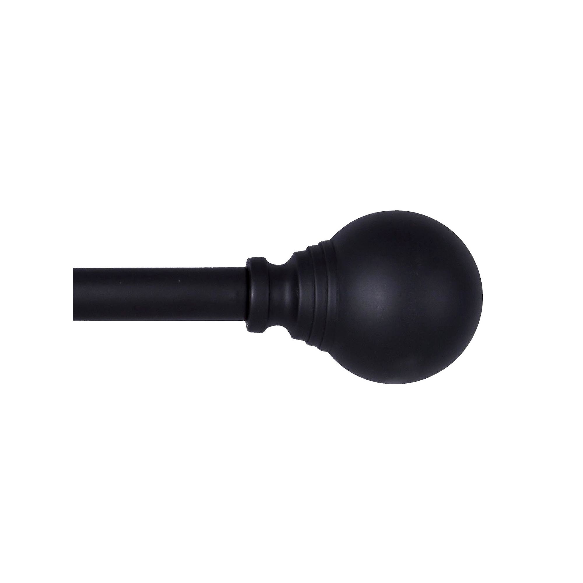 Kenney Fast Fit Dryden 5/8 Decorative Window Curtain Rod, Black