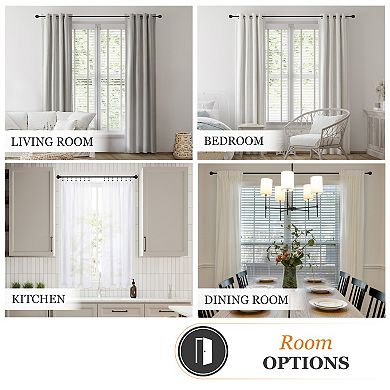 Kenney Fast Fit Dryden 5/8" Decorative Window Curtain Rod