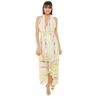 Women's Jennifer Lopez V-Neck Halter Maxi Dress