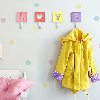 New View Gifts & Accessories "Love" Wall Hook 4-Piece Set