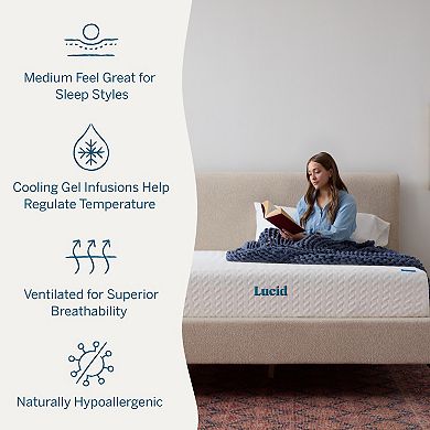 Lucid Dream 10-in. Medium Gel Memory Foam Mattress