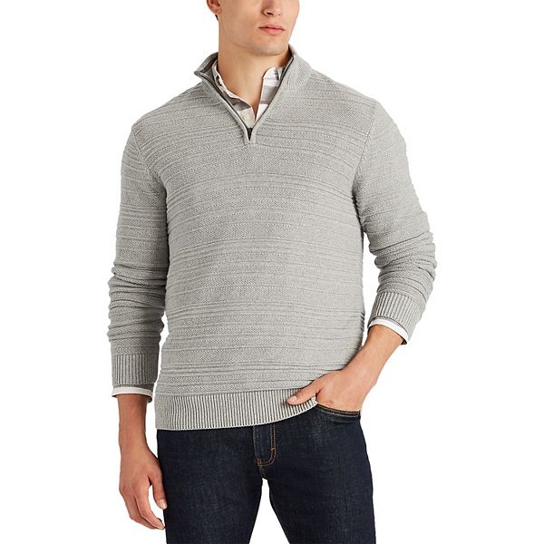 Men's Chaps Classic-Fit Textured Quarter-Zip Sweater