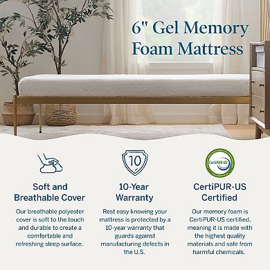 Lucid Dream 6-in. Memory Foam Mattress