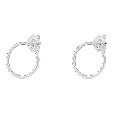 PRIMROSE Sterling Silver Open Circle Stud Earrings