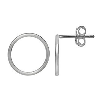 PRIMROSE Sterling Silver Open Circle Stud Earrings