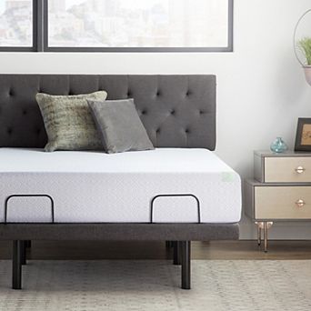 Lucid Dream Collection 12 in Medium-Plush Memory Foam Mattress with Elevate Adjustable Bed Base