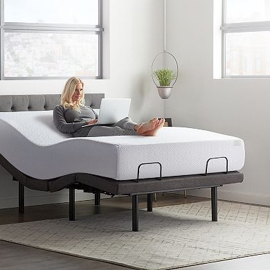 Lucid Dream Collection 12-in. Medium-Plush Memory Foam Mattress with Elevate Adjustable Bed Base