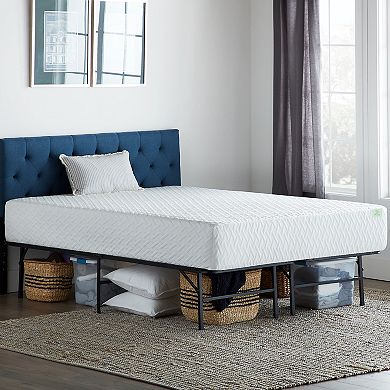 Lucid Dream Collection 10-in. Plush Memory Foam Mattress with Platform Bed Frame Twin XL