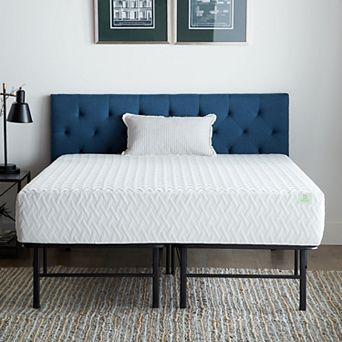 Lucid Dream Collection 10 in Firm Memory Foam Mattress with Platform Bed Frame