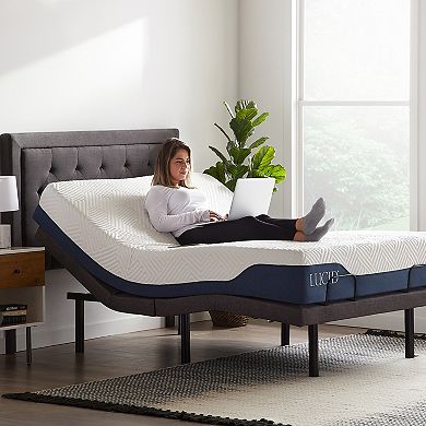 Lucid Dream Collection 10-in. Gel and Aloe Vera Hybrid Mattress with Elevate Adjustable Bed Base
