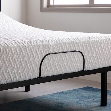 Lucid Dream Collection 10 Inch Medium Memory Foam Mattress with Essential Adjustable Bed Base Queen