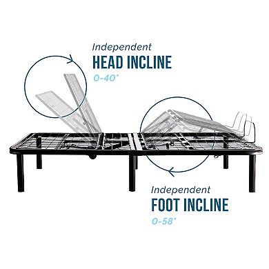 Lucid Dream Collection 10-in. Firm Memory Foam Mattress with Essential Adjustable Bed Base