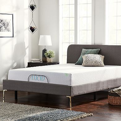 Lucid Dream Collection 12-in. Medium-Plush Memory Foam Mattress with Essential Adjustable Bed Base