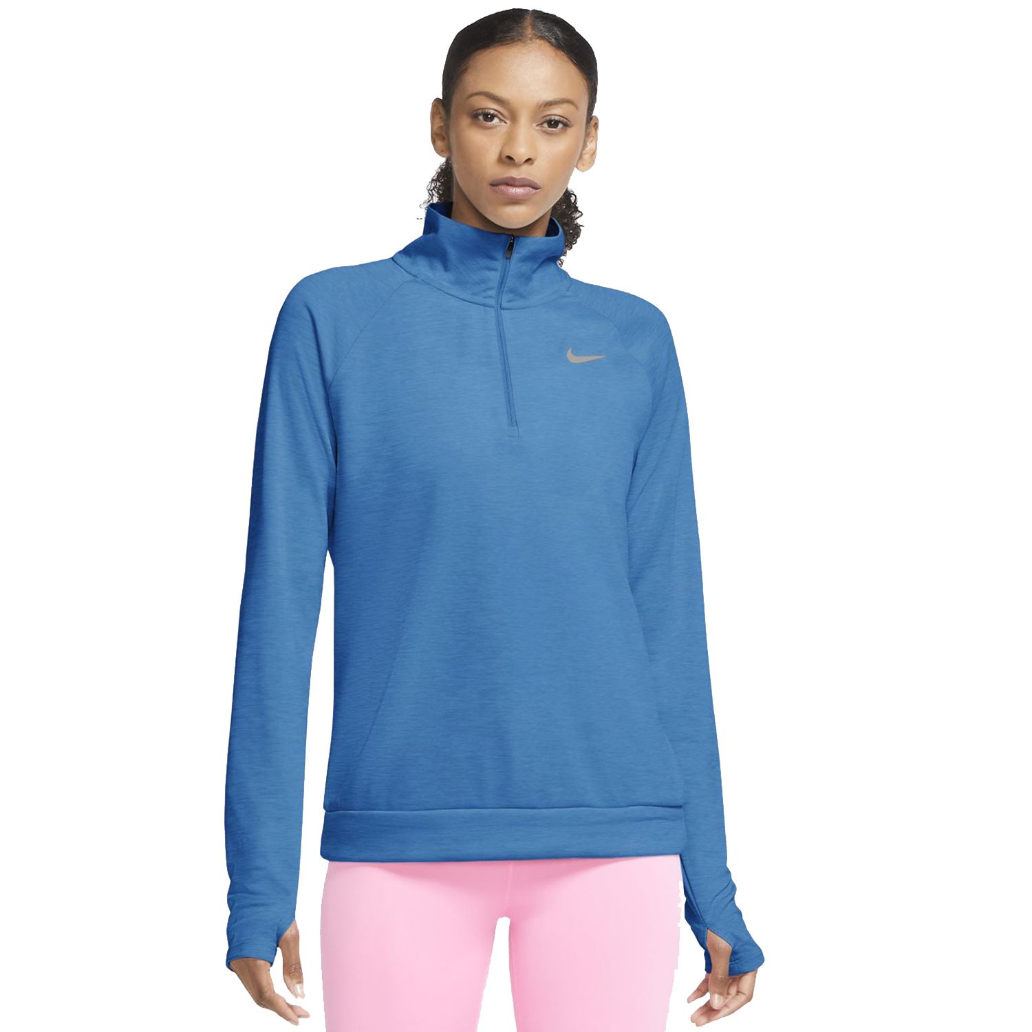 half zip run top
