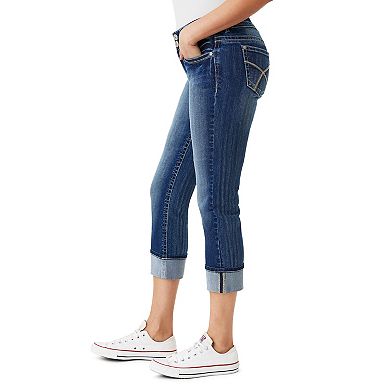 Juniors' WallFlower Insta Soft Luscious Curvy Mid Rise Cropped Jeans