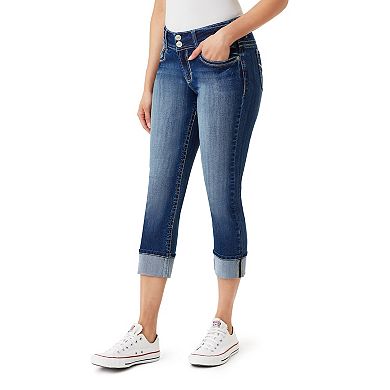 Juniors' WallFlower Insta Soft Luscious Curvy Mid Rise Cropped Jeans