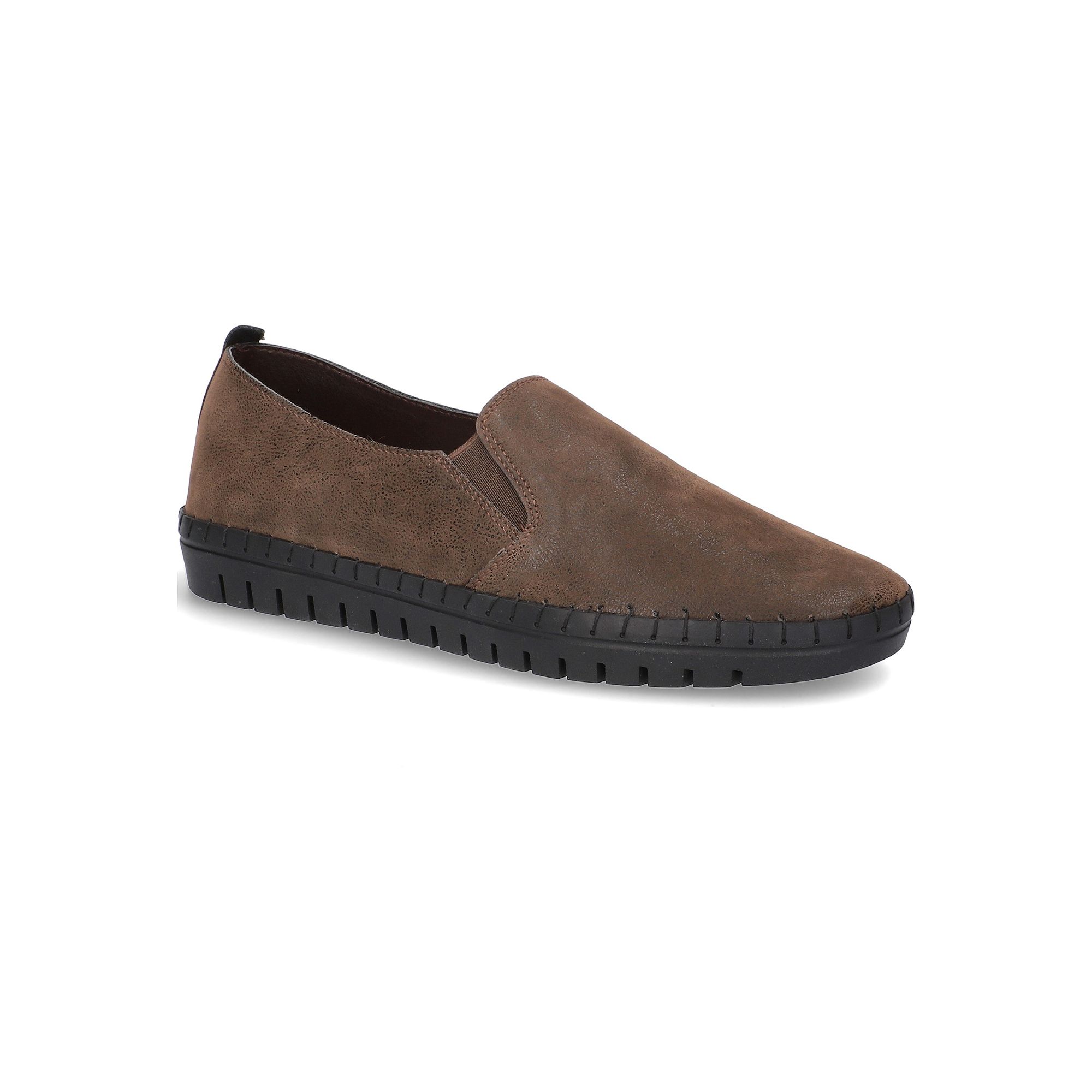 Easy Street Fresh Womens Slip-On Sneakers, Size: 6 Ww, Brown Matte