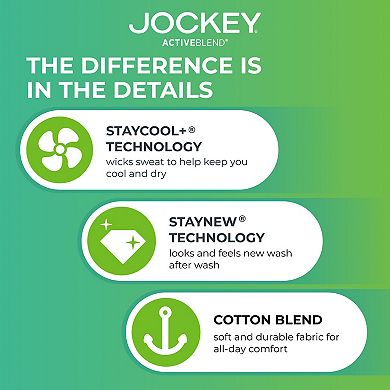 Men's Jockey® ActiveBlend® 4-Pack Boxer Briefs