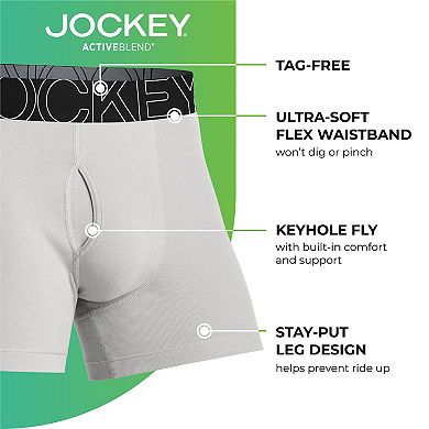 Men's Jockey® ActiveBlend® 4-Pack Boxer Briefs