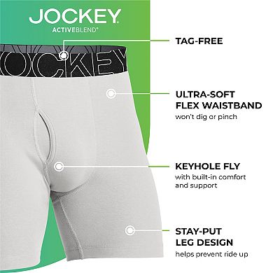 Men's Jockey® 4-pack ActiveBlend® Long-leg Boxer Briefs
