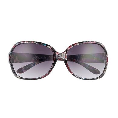 Women's Nine West 60mm Floral Frame Square Sunglasses